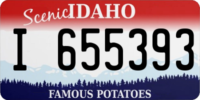 ID license plate I655393