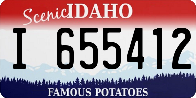 ID license plate I655412