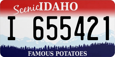 ID license plate I655421