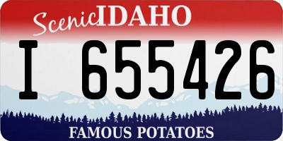 ID license plate I655426