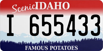 ID license plate I655433