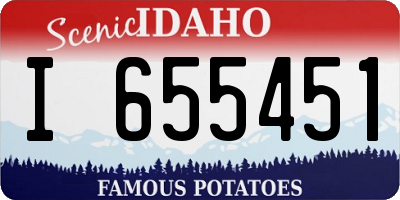 ID license plate I655451