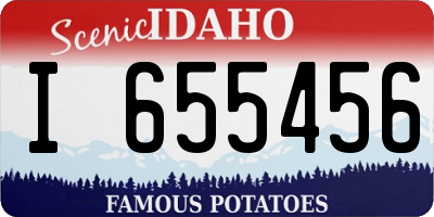 ID license plate I655456