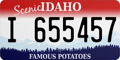 ID license plate I655457