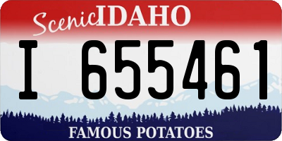 ID license plate I655461
