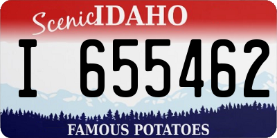 ID license plate I655462