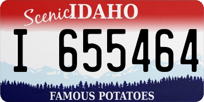 ID license plate I655464