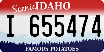ID license plate I655474