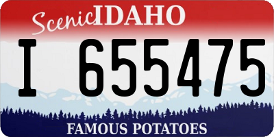 ID license plate I655475