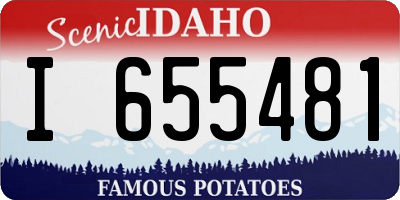 ID license plate I655481