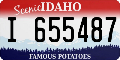 ID license plate I655487