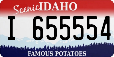 ID license plate I655554