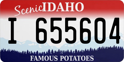 ID license plate I655604