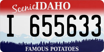 ID license plate I655633