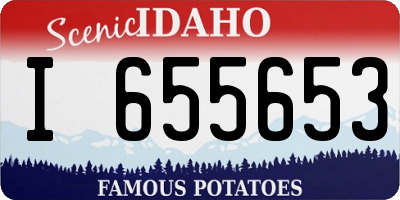 ID license plate I655653