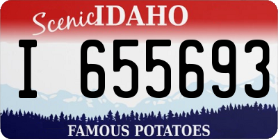 ID license plate I655693