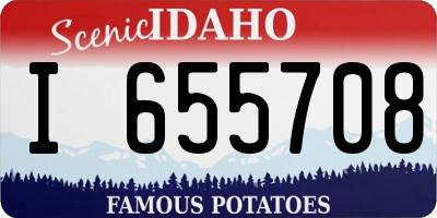 ID license plate I655708