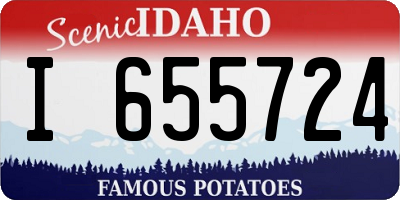 ID license plate I655724