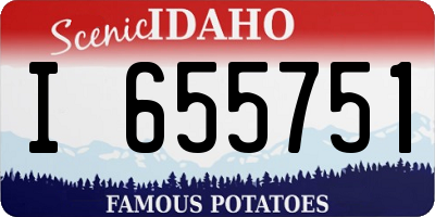 ID license plate I655751