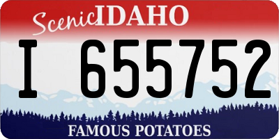 ID license plate I655752