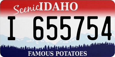 ID license plate I655754