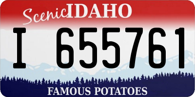 ID license plate I655761