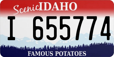 ID license plate I655774