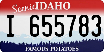 ID license plate I655783