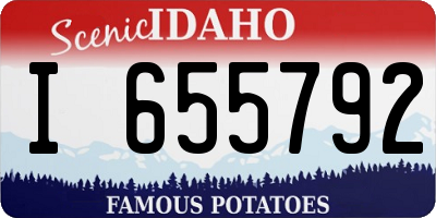 ID license plate I655792