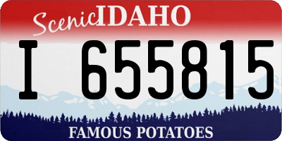 ID license plate I655815