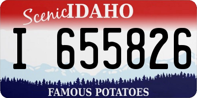 ID license plate I655826