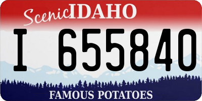 ID license plate I655840