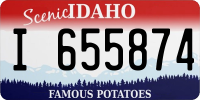ID license plate I655874
