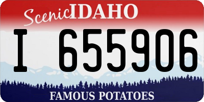 ID license plate I655906