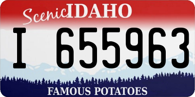ID license plate I655963