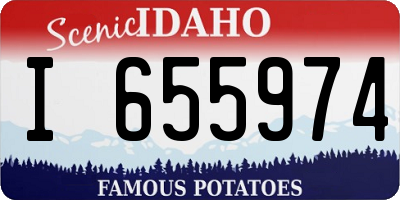 ID license plate I655974