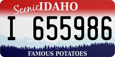 ID license plate I655986