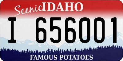 ID license plate I656001