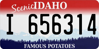 ID license plate I656314