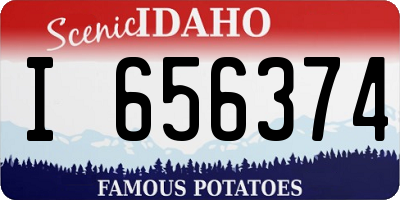 ID license plate I656374