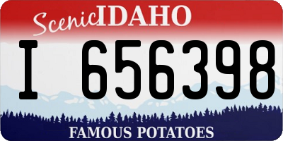 ID license plate I656398