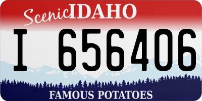 ID license plate I656406