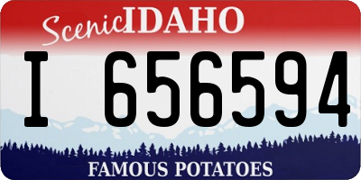 ID license plate I656594