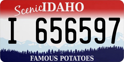 ID license plate I656597