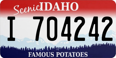 ID license plate I704242