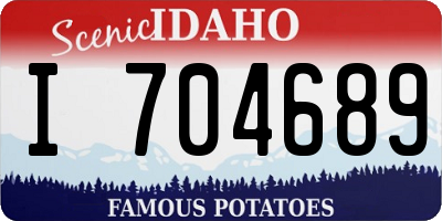 ID license plate I704689