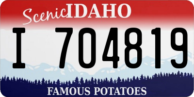 ID license plate I704819