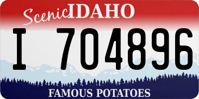 ID license plate I704896
