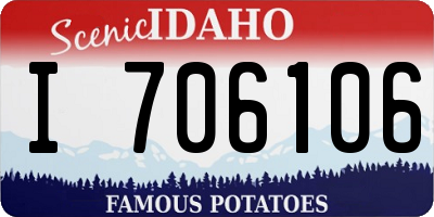 ID license plate I706106