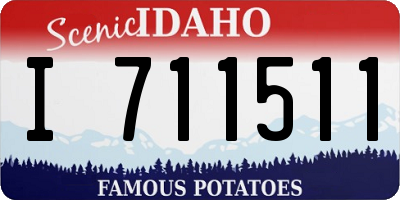 ID license plate I711511